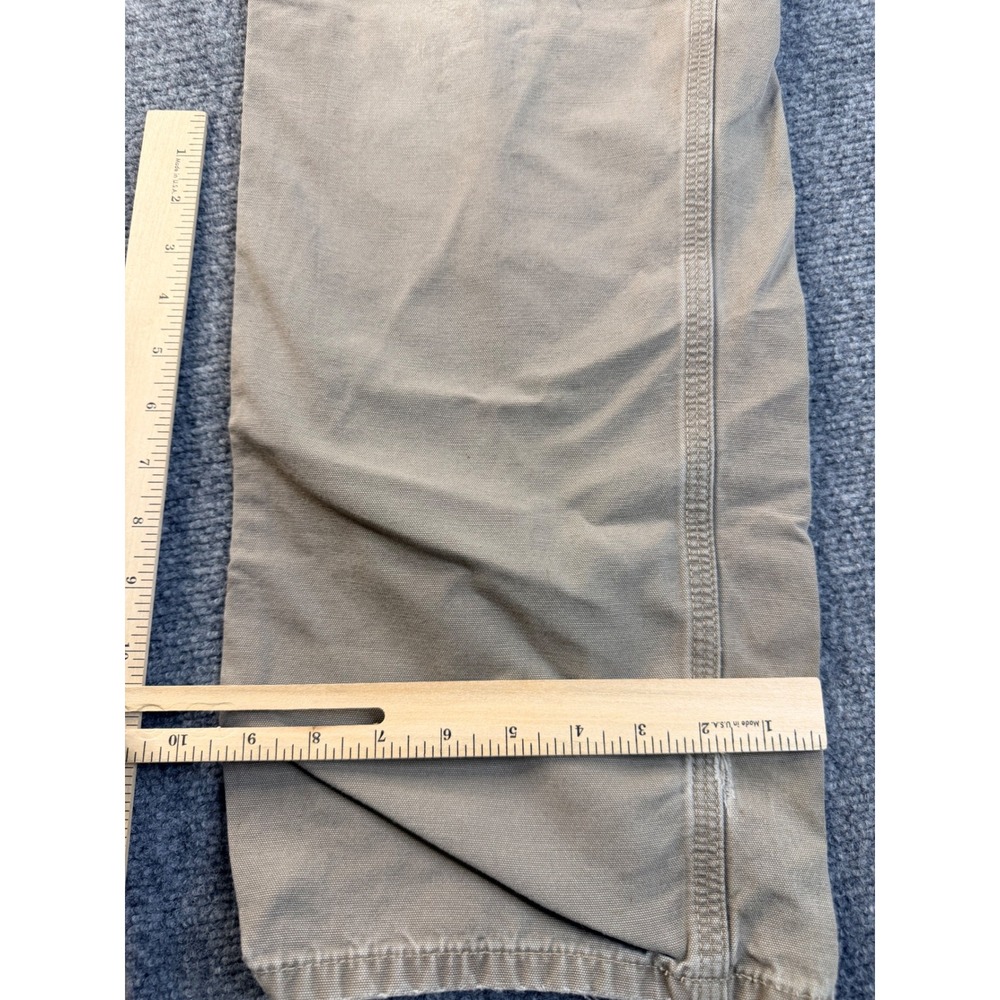 Carhartt B159 MUS Loose Fit Carpenter Pants Mens 34x32 Tan Cotton Duck Workwear - Picture 5 of 7